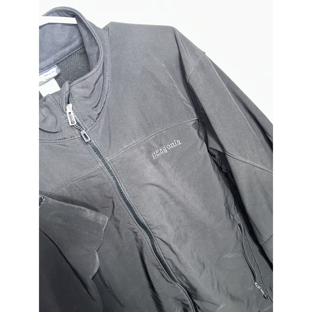 Patagonia Jacket Mens L Black Adze Polartec Windbloc Softshell Full Zip Outdoor